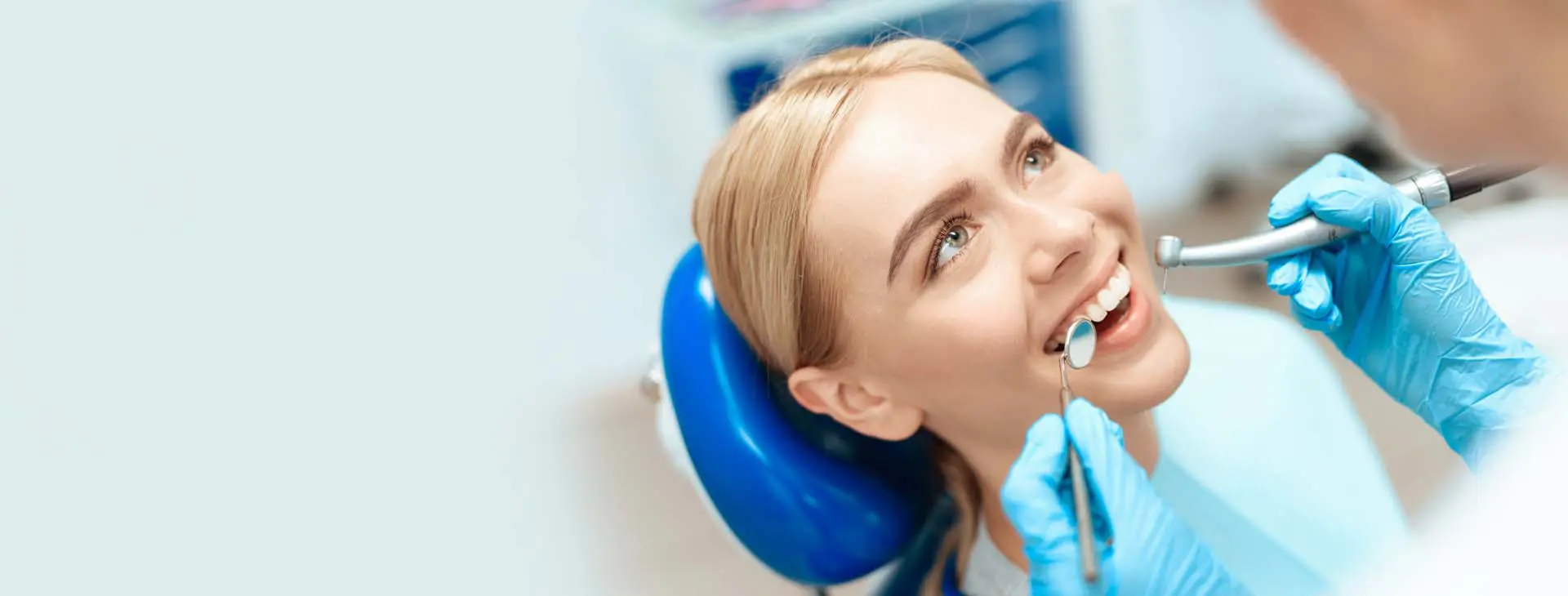 Patient receiving dental checkup